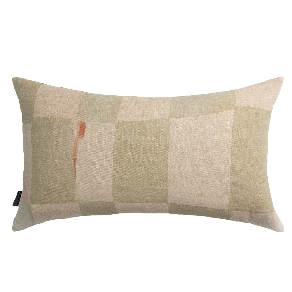 Planted Lumbar Linen Cushion - 50X30cm