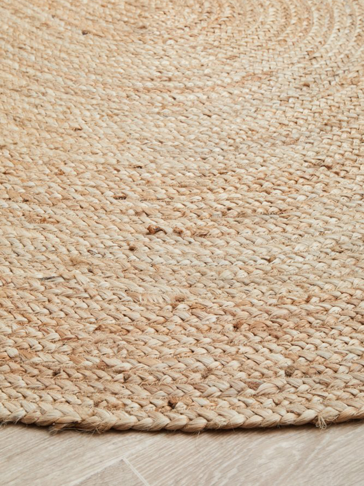 Bondi Natural Hand-Braided Jute Oval Rug