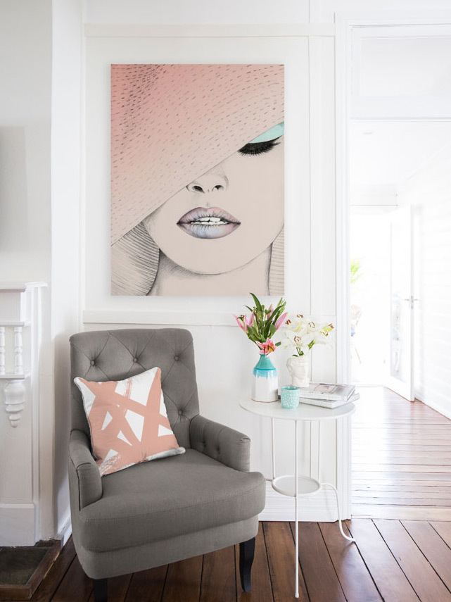 Urbane Blush Canvas Art Print