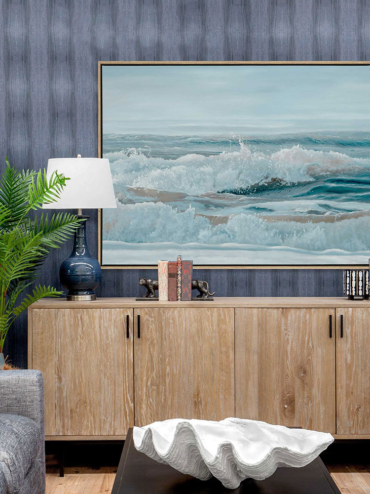 Pebbly Beach Canvas Art Print