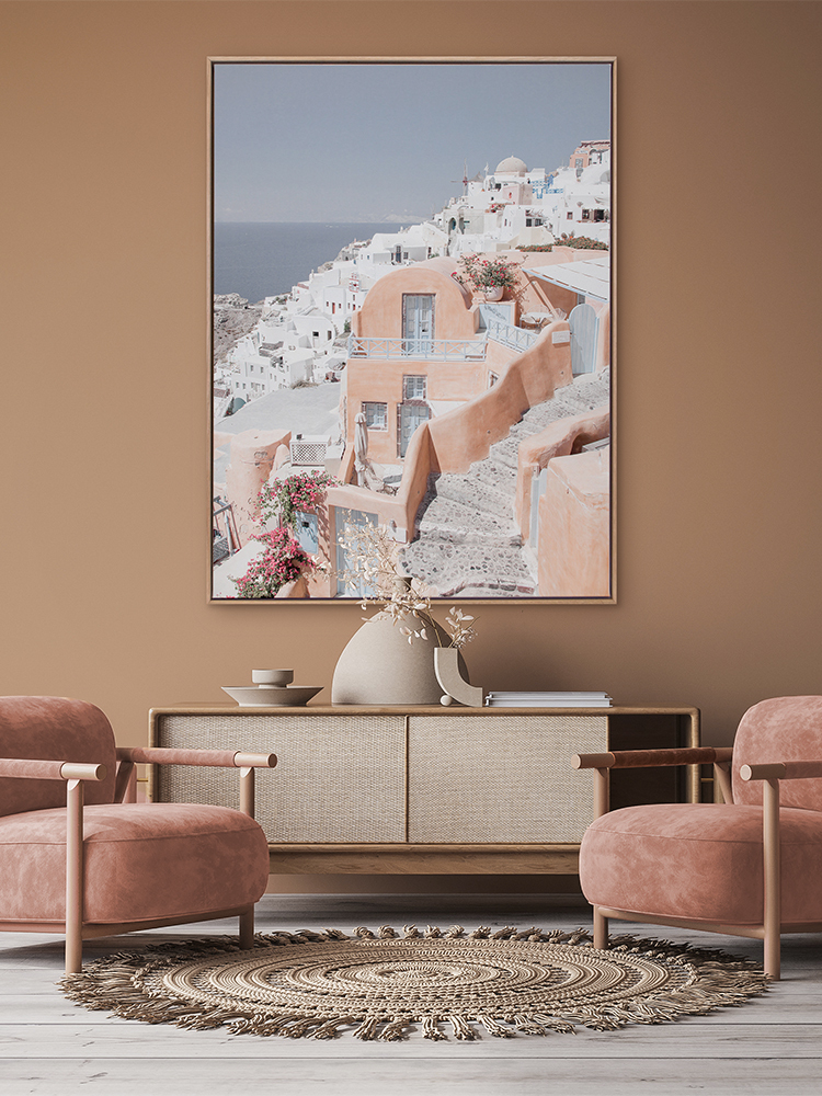 Homes of Thira Canvas Art Print