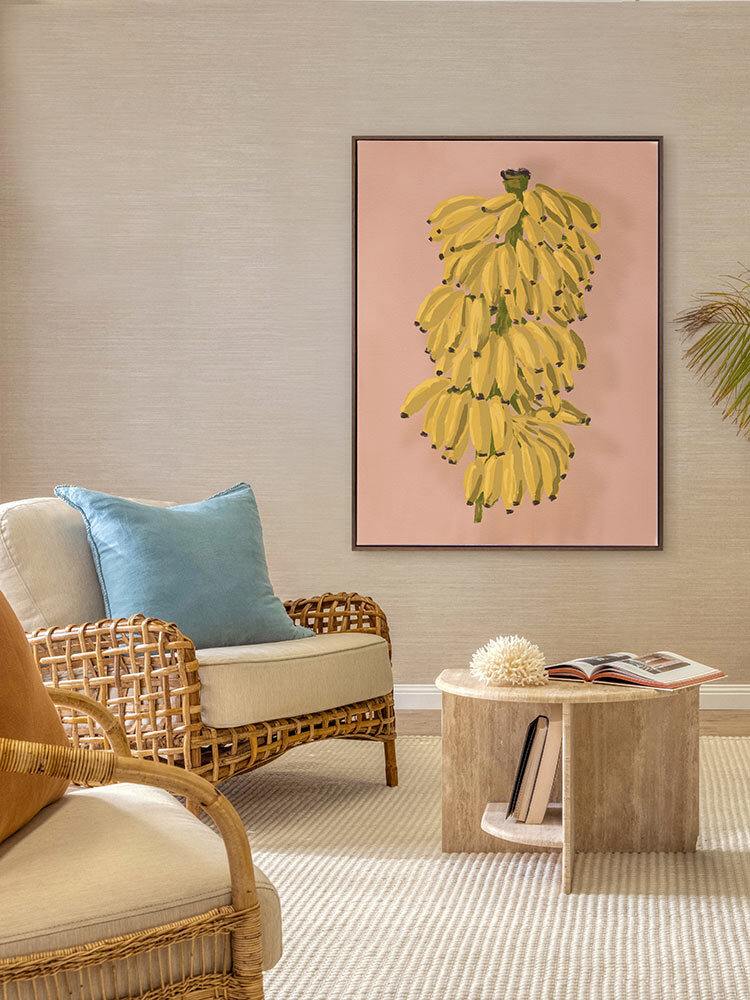 Platano II Pink Canvas Art Print