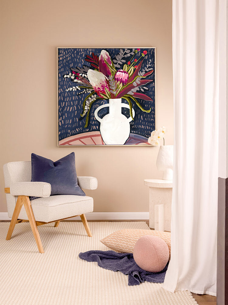 Blushing Blooms Canvas Art Print