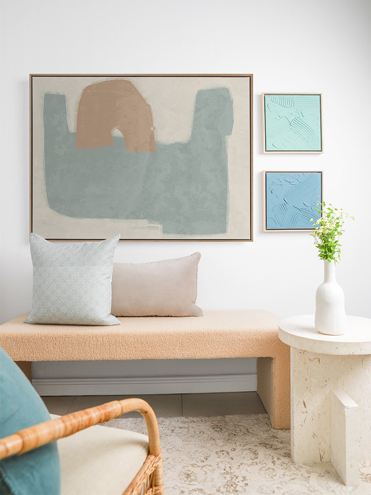 Composed Light Teal Canvas Art Print