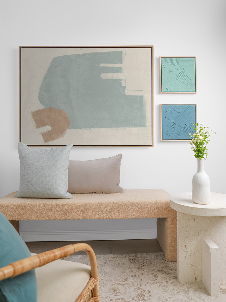 Blasé Light Blue Canvas Art Print