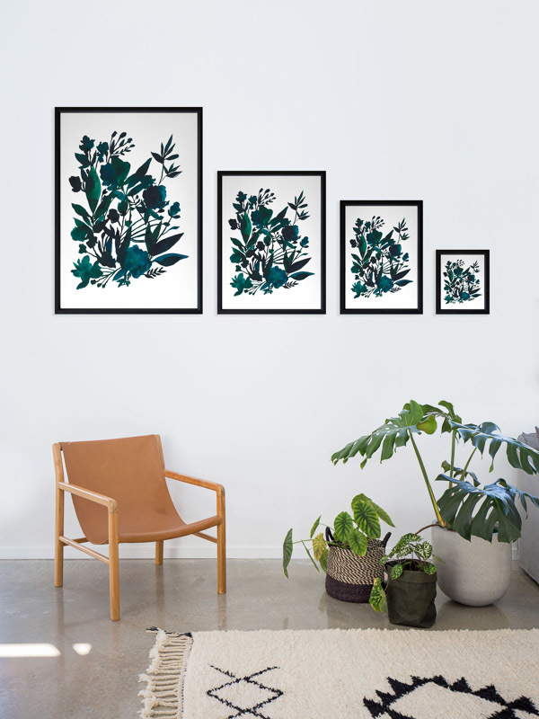 Jade Wildflowers Poster