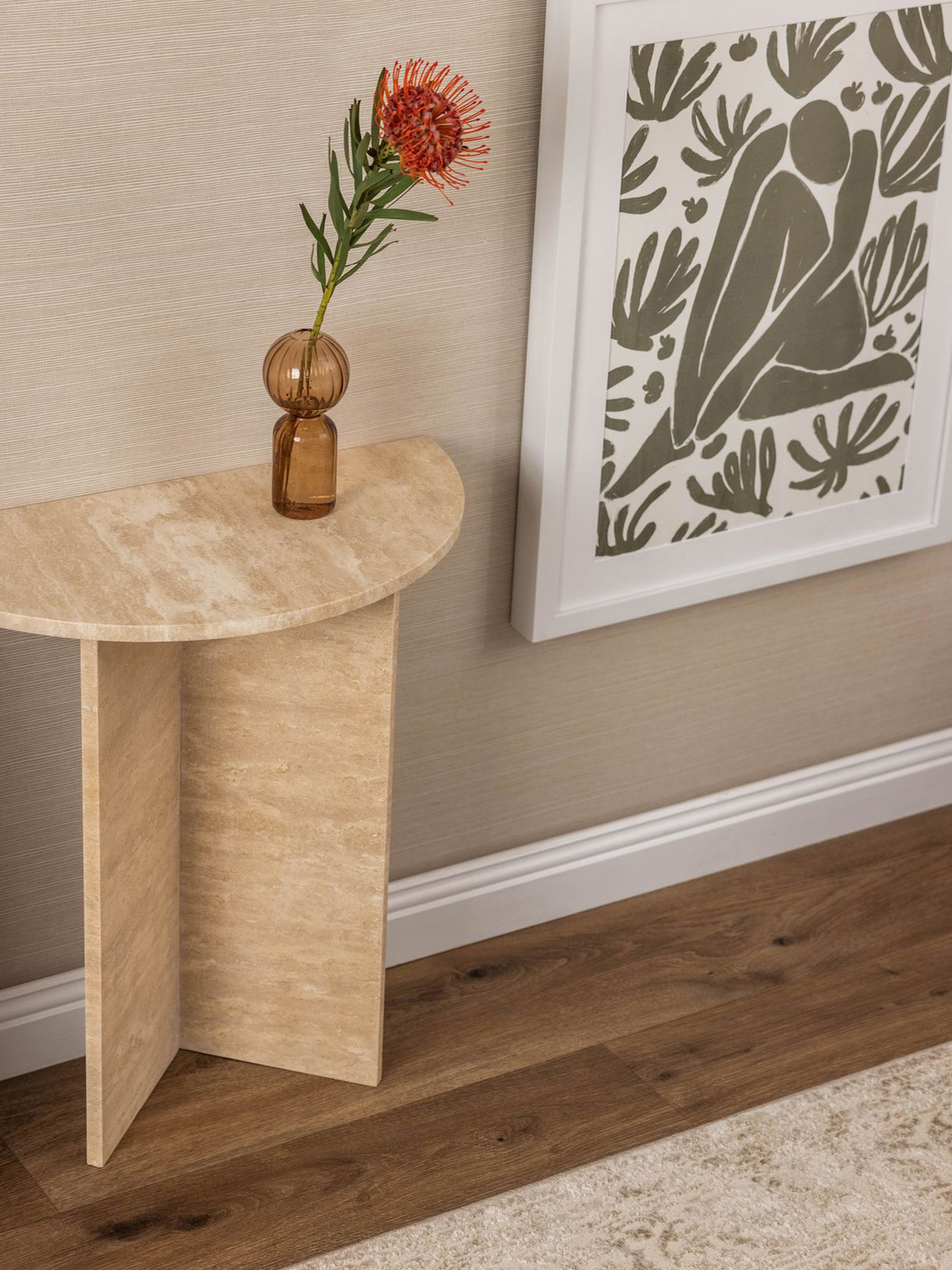 Atticus Side Table - Travertine