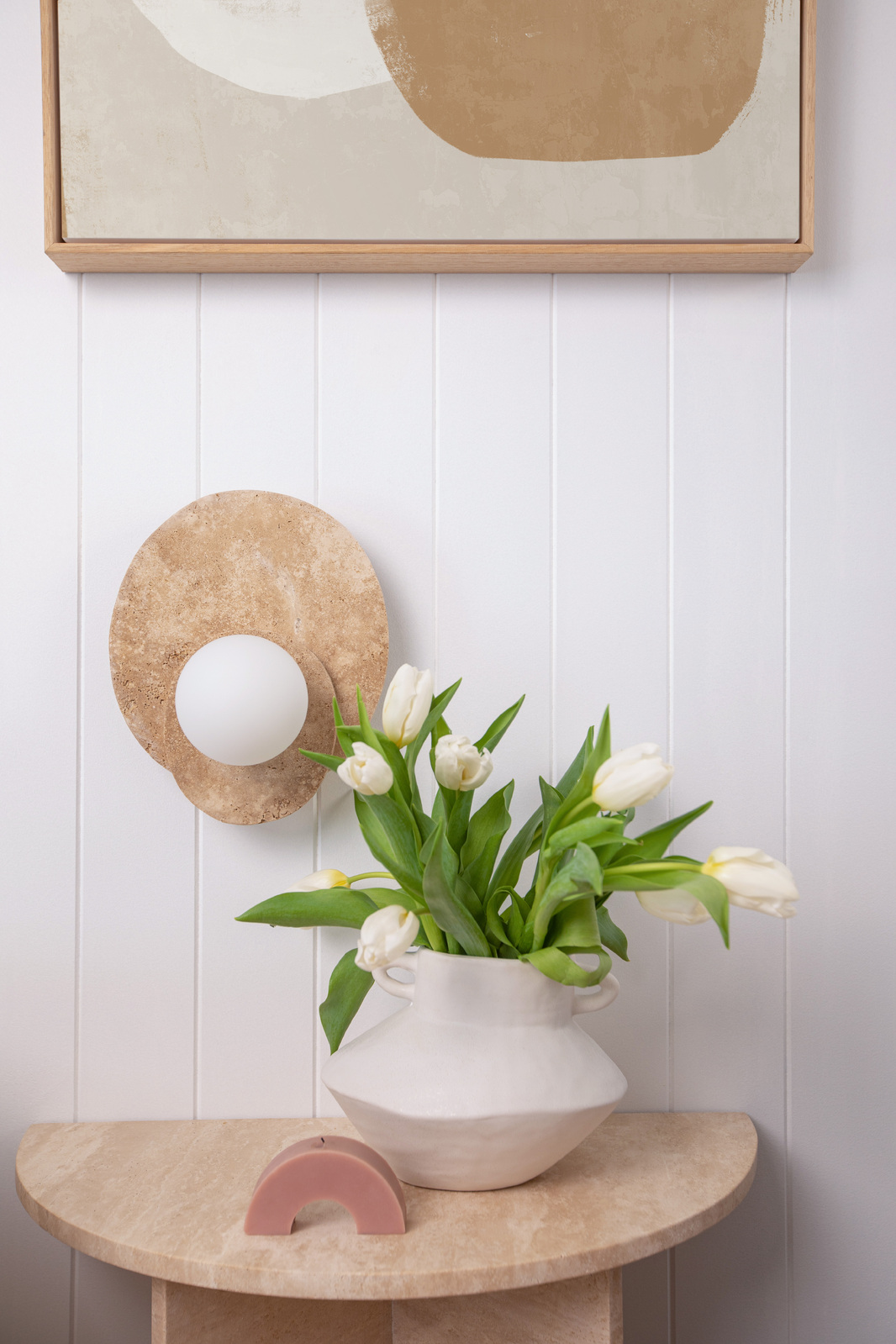 Ner Yellow Travertine Wall Sconce