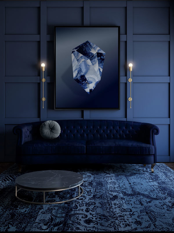 Sapphire Canvas Art Print