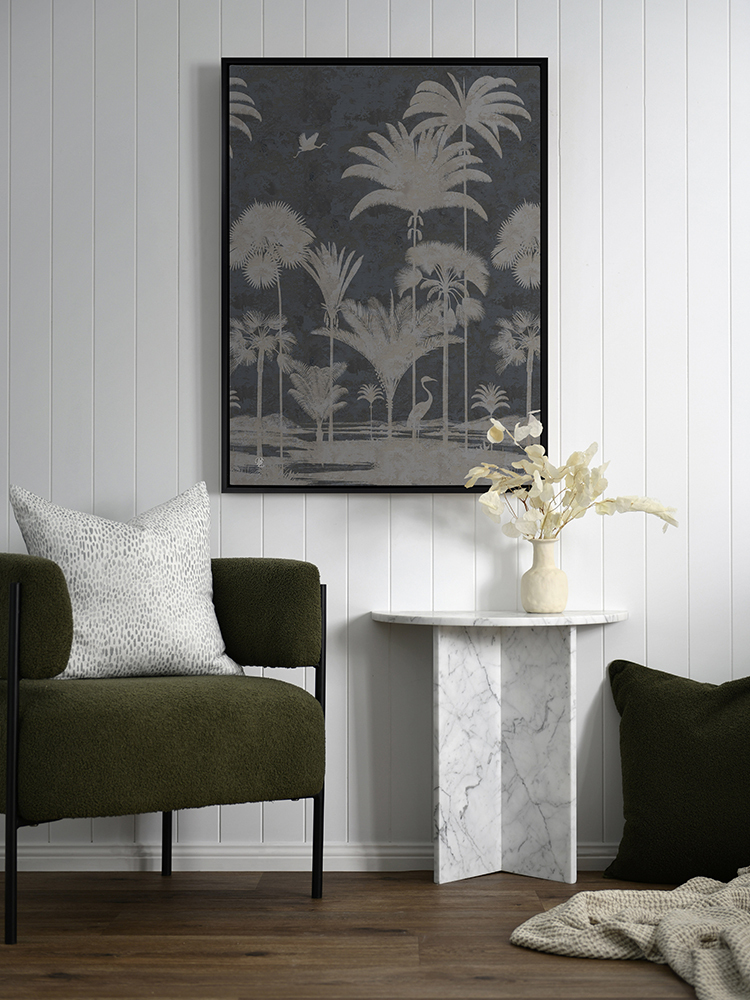 Shadow Palms Ocean I Canvas Art Print