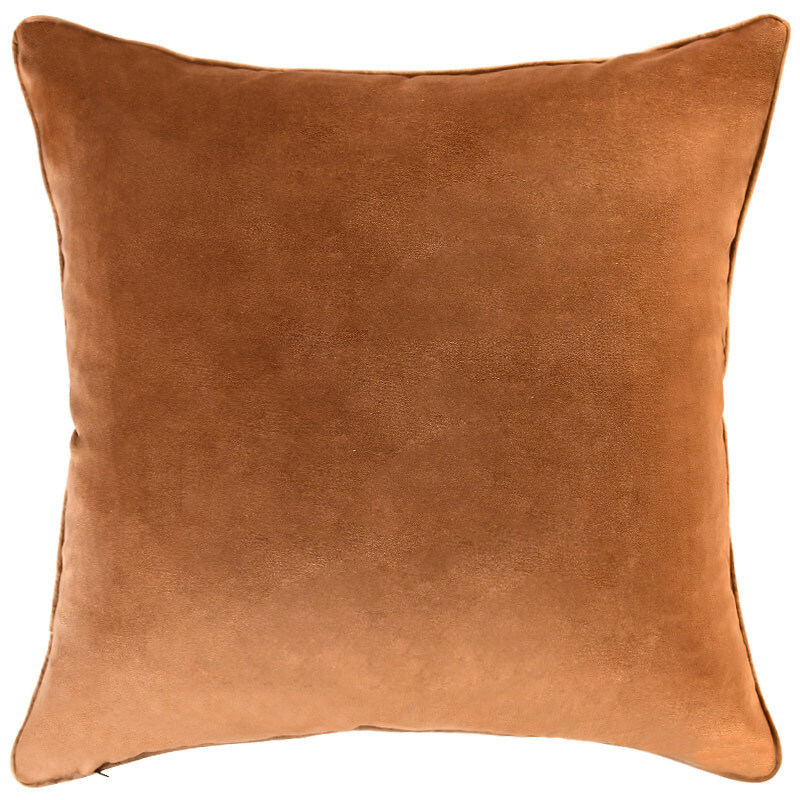 Cognac Brown Boucle Cushion 60x60cm