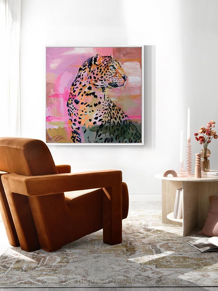 Reminiscent Bright Pink Canvas Art Print