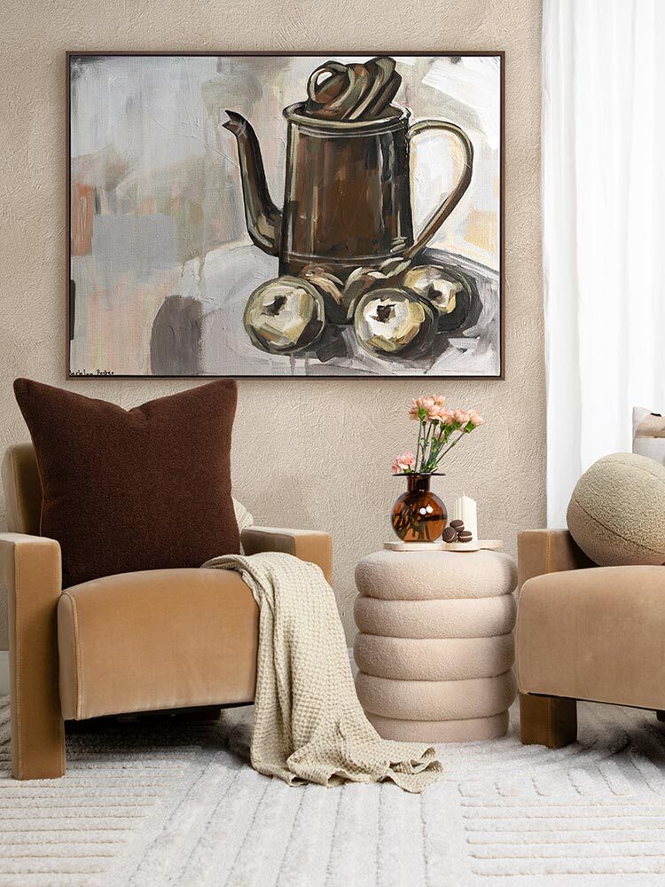 Trio Brown Canvas Art Print