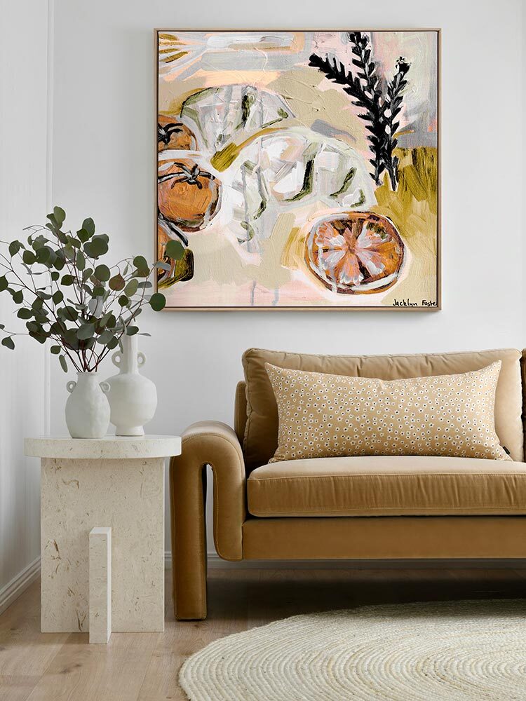 Whisk It Orange Canvas Art Print