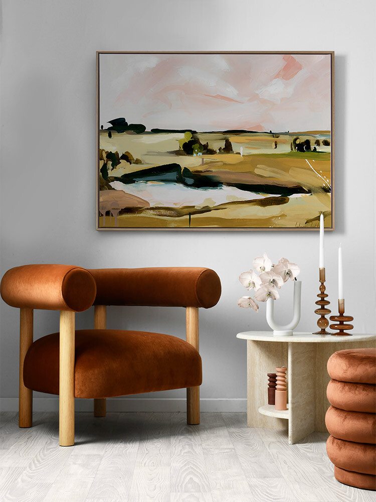 Ochre Fields Canvas Art Print