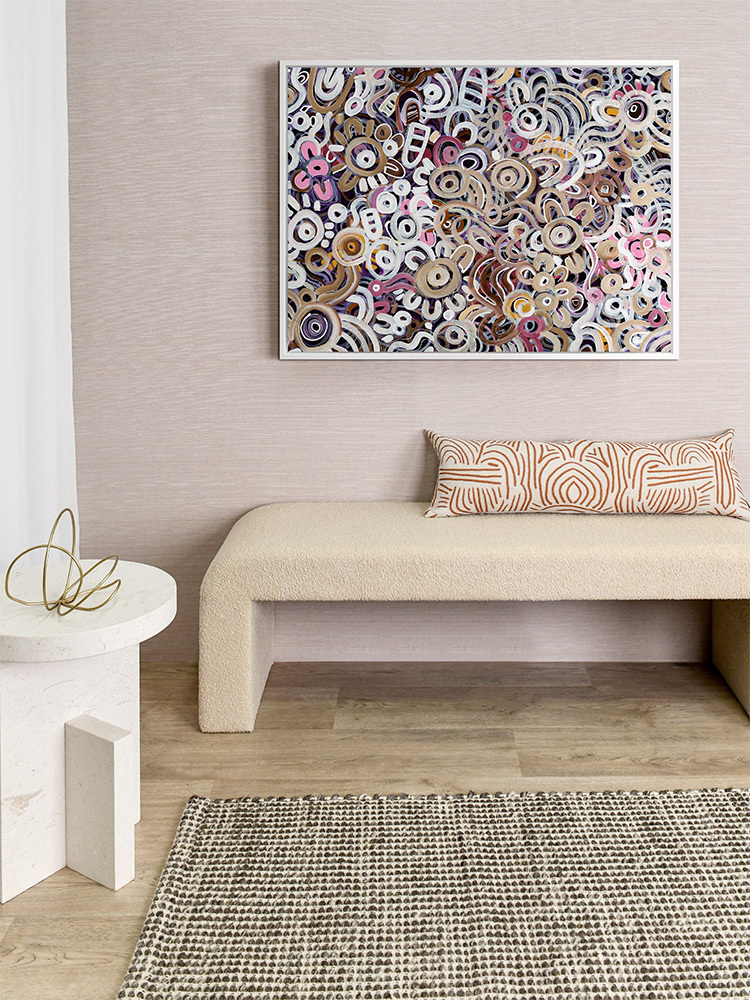 Connectedness Pink Canvas Art Print 