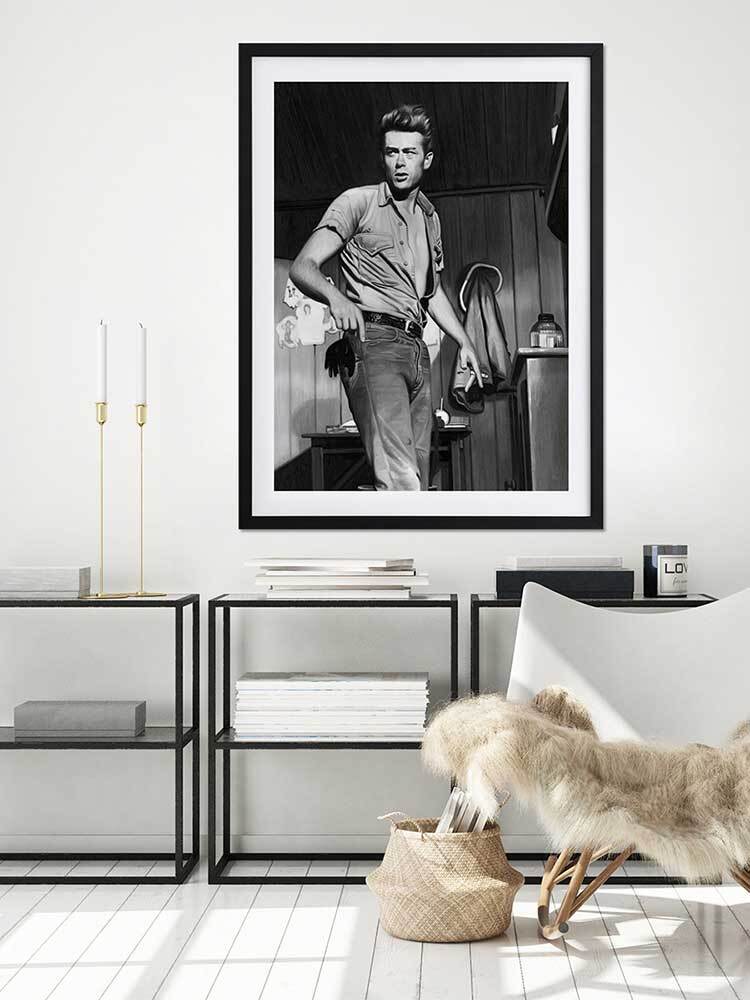 James Dean Mono Poster