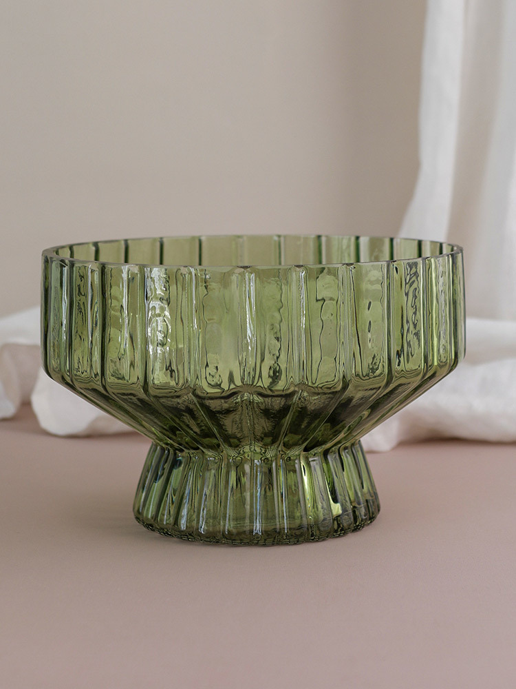 Ombre Green Glass Vessel