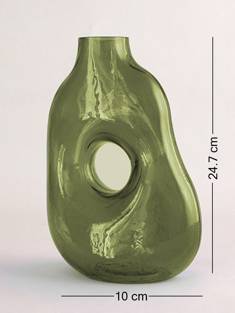 Caro Green Glass Vessel