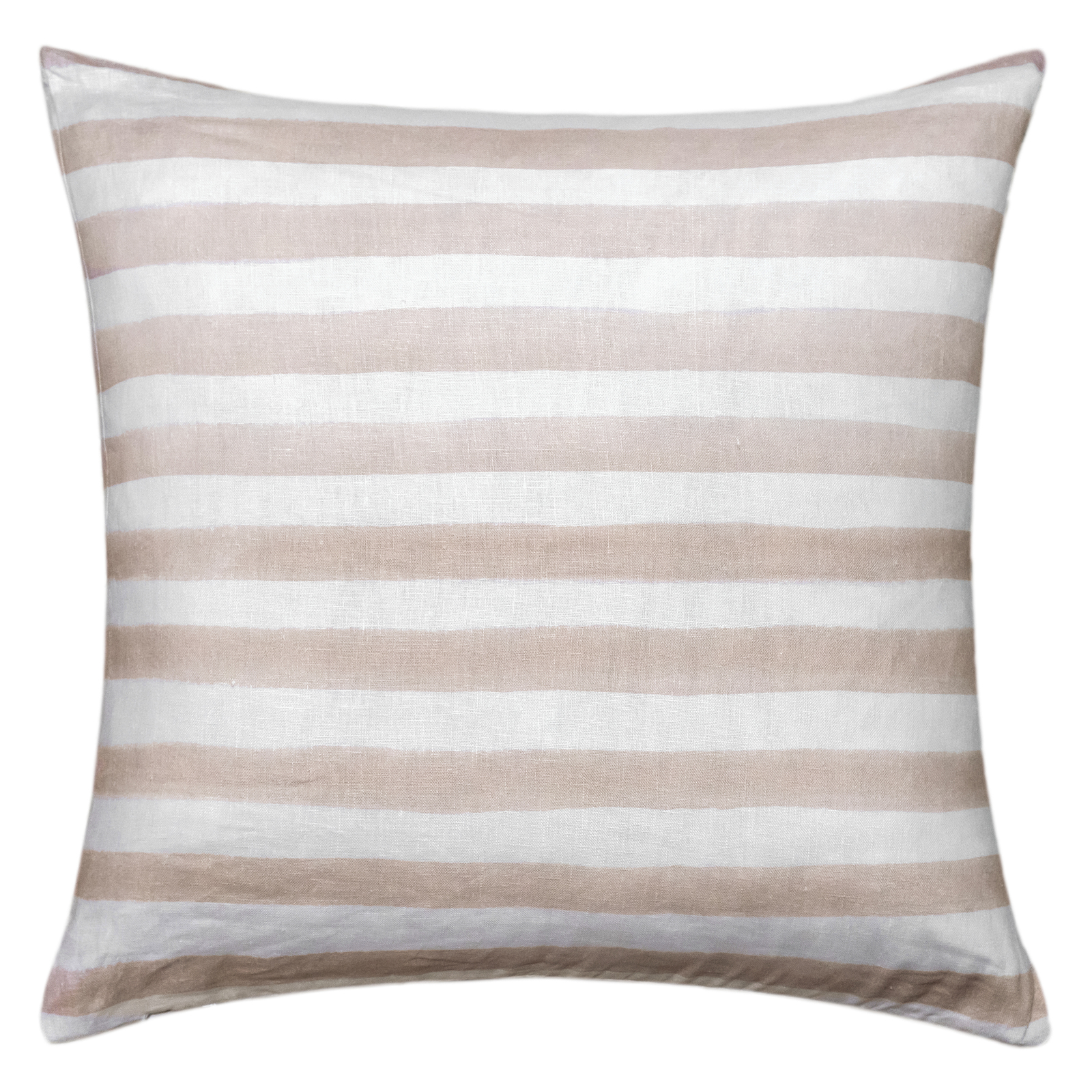 Rumi Striped Nude Linen Cushion - 50X50cm