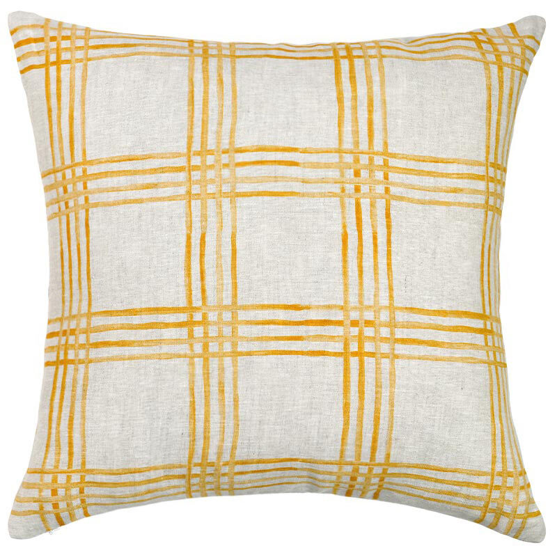 Golden Picnic Linen Cushion - 50x50cm