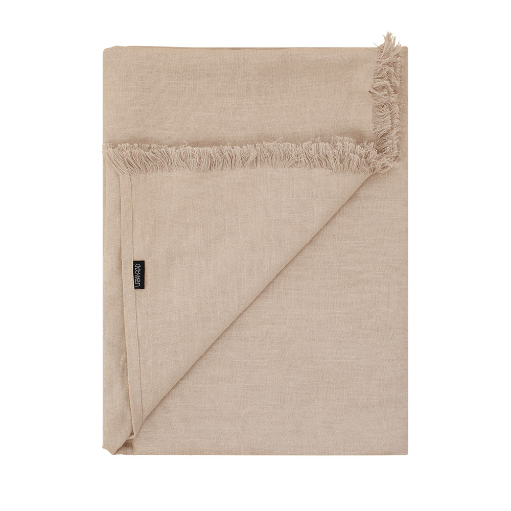 Oakley Beige Linen Throw - 130x230cm