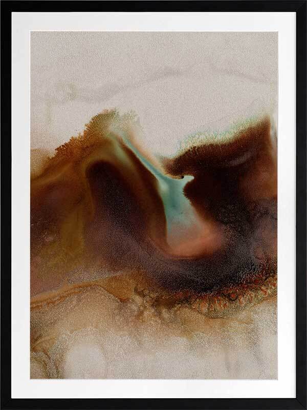 Sedimentary II - Frame Black - With Mat - 84x105 - Portrait