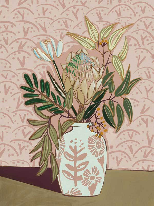 Protea Posy Canvas Art Print