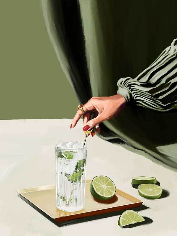 Mojito - Stretched Canvas - 60x90 - Portrait