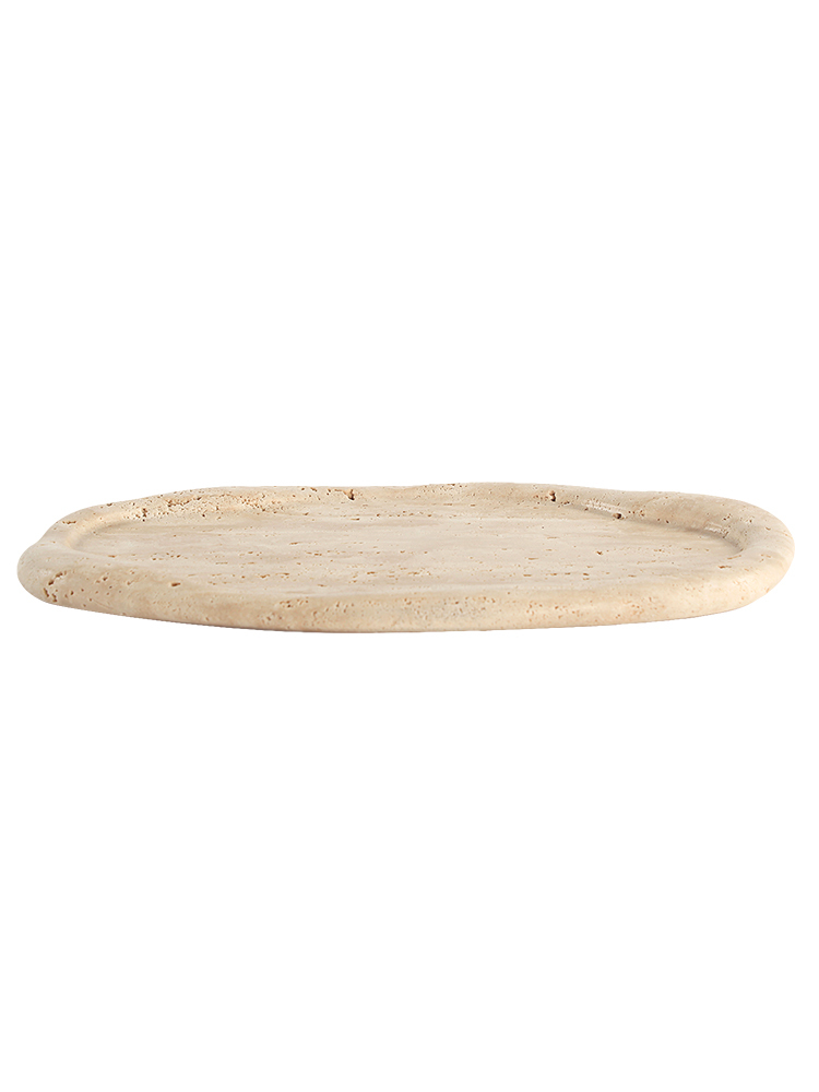 Emi Decorative Tray in Travertine - Beige