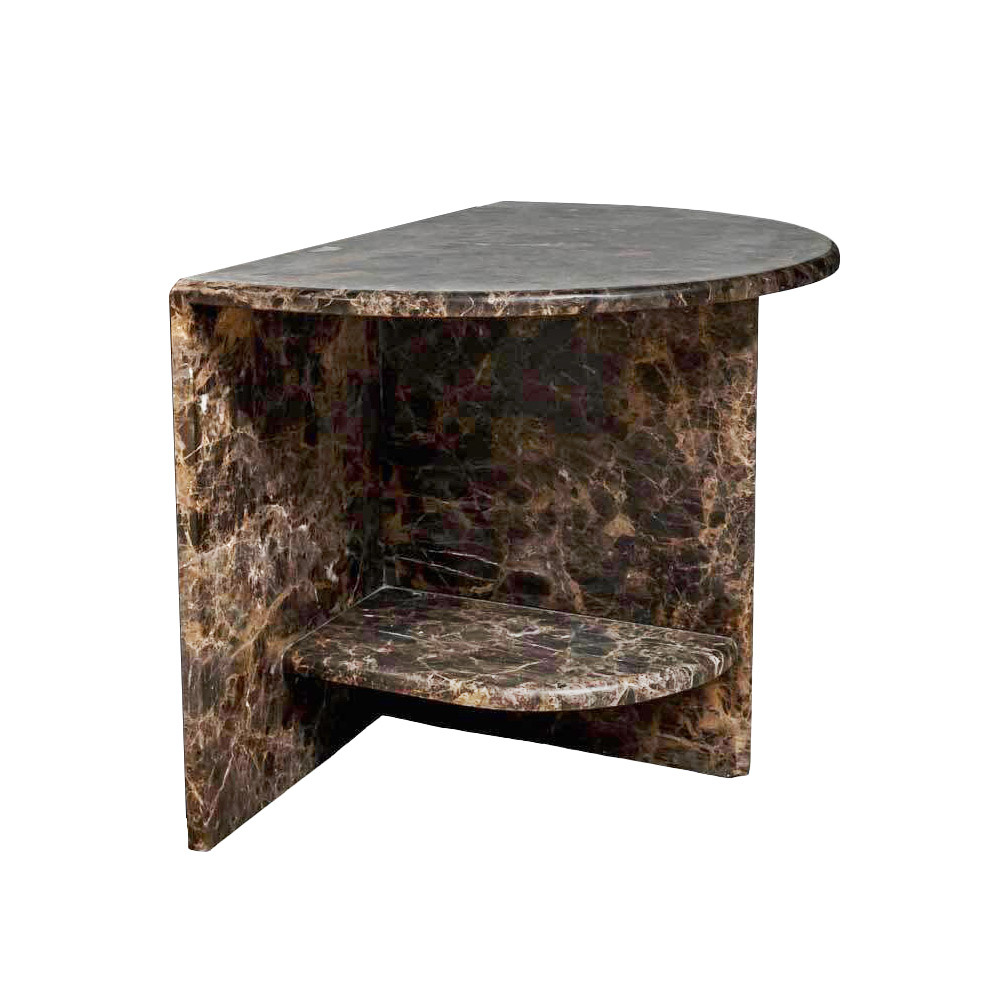 Archer Side Table in Marble - Dark Emperador