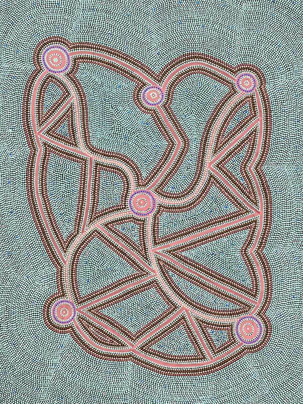 Ngapa Jukurrpa III Pink Canvas Art Print