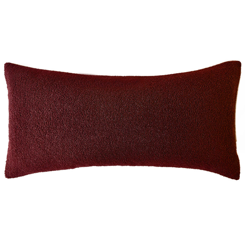 Mulled Burgundy Boucle Cushion 80x40cm