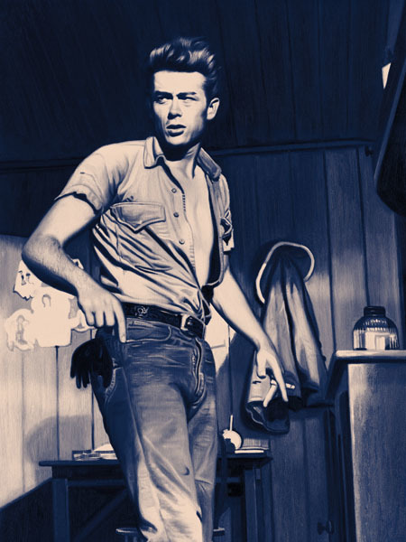 James Dean Blue Poster