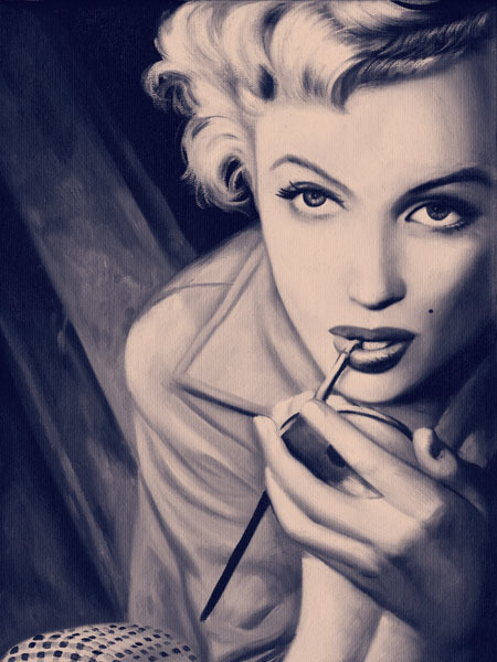 Marilyn Blue Poster