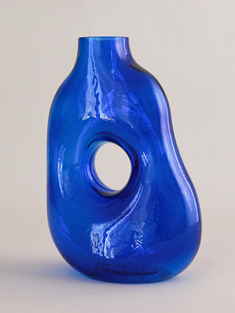 Caro Blue Glass Vessel