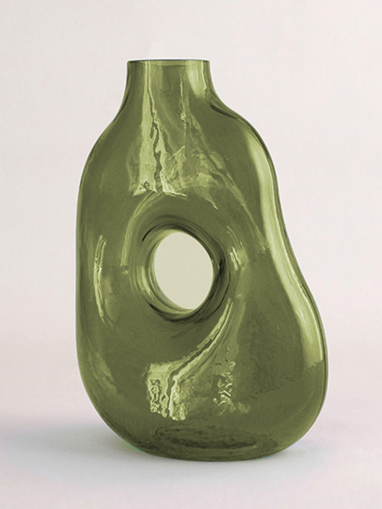 Caro Green Glass Vessel