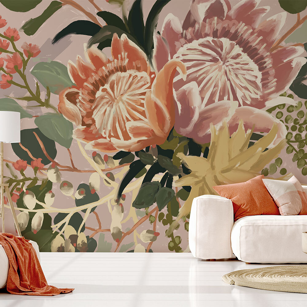 Floral Blush I Wallpaper