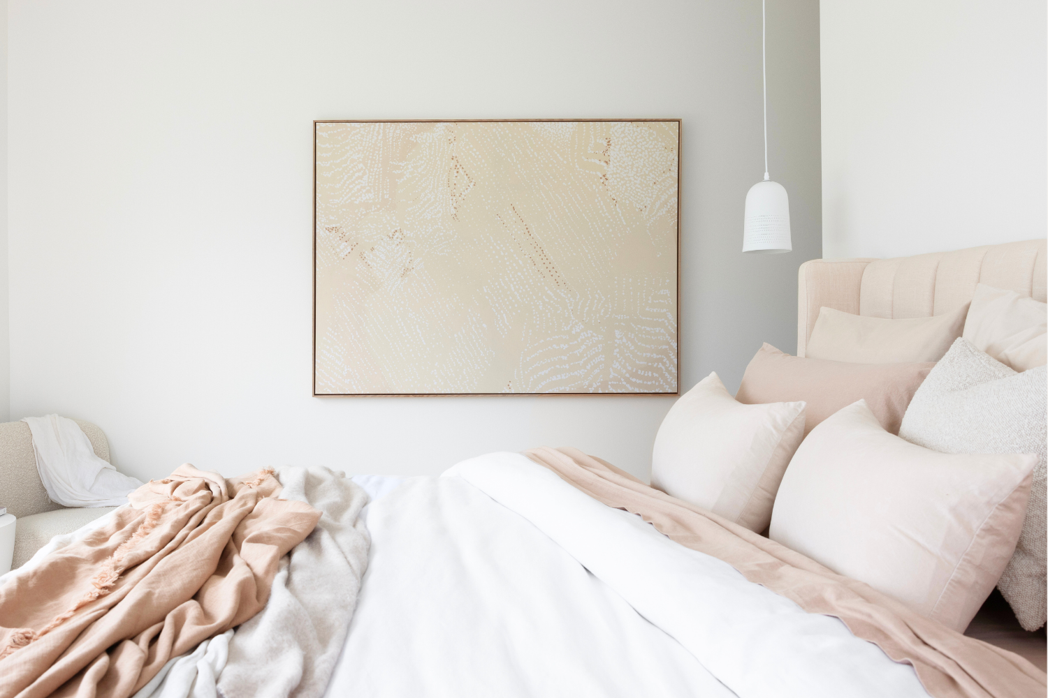 Main Bedroom featuring Urban Road Sandstorm Clay Canvas Art Print